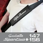 Наплечные накладки на ремень безопасности для Alfa Romeo 147 156 159 Giulietta Mito Sportiva Stelvio, 2 шт., автомобильные аксессуары