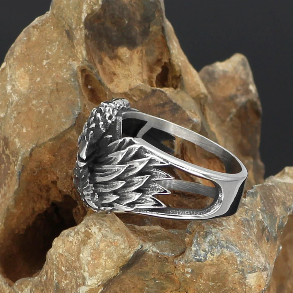 Viking Men odin raven Huginn and Muninn кольцо из нержавеющей стали нордические украшения с