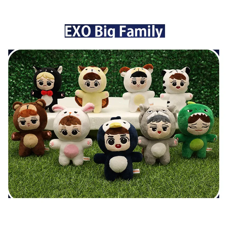 Пижамные куклы Exo в виде животных плюшевая кукла Chen Suho Kai D.o. Xiumin Lay Sehun 15 см