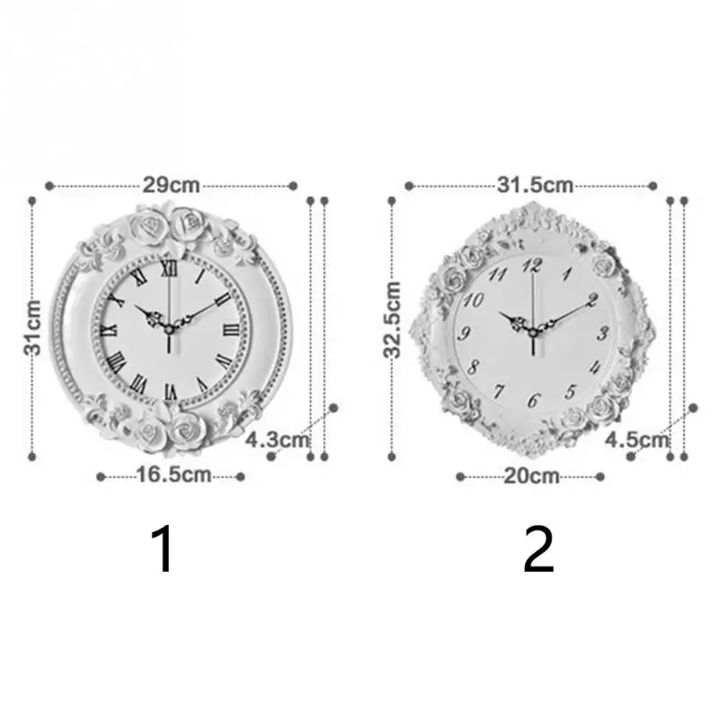 Часы настенные в европейском стиле с изображением розы домашний декор для