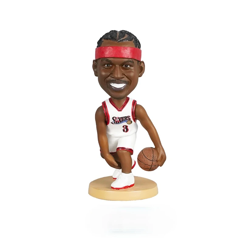 

Resin Model Shakeable Action Figures Toys for NBA Basketball Star Iverson Kobe Bryant Jordan Sports Dolls Home Car Decoration