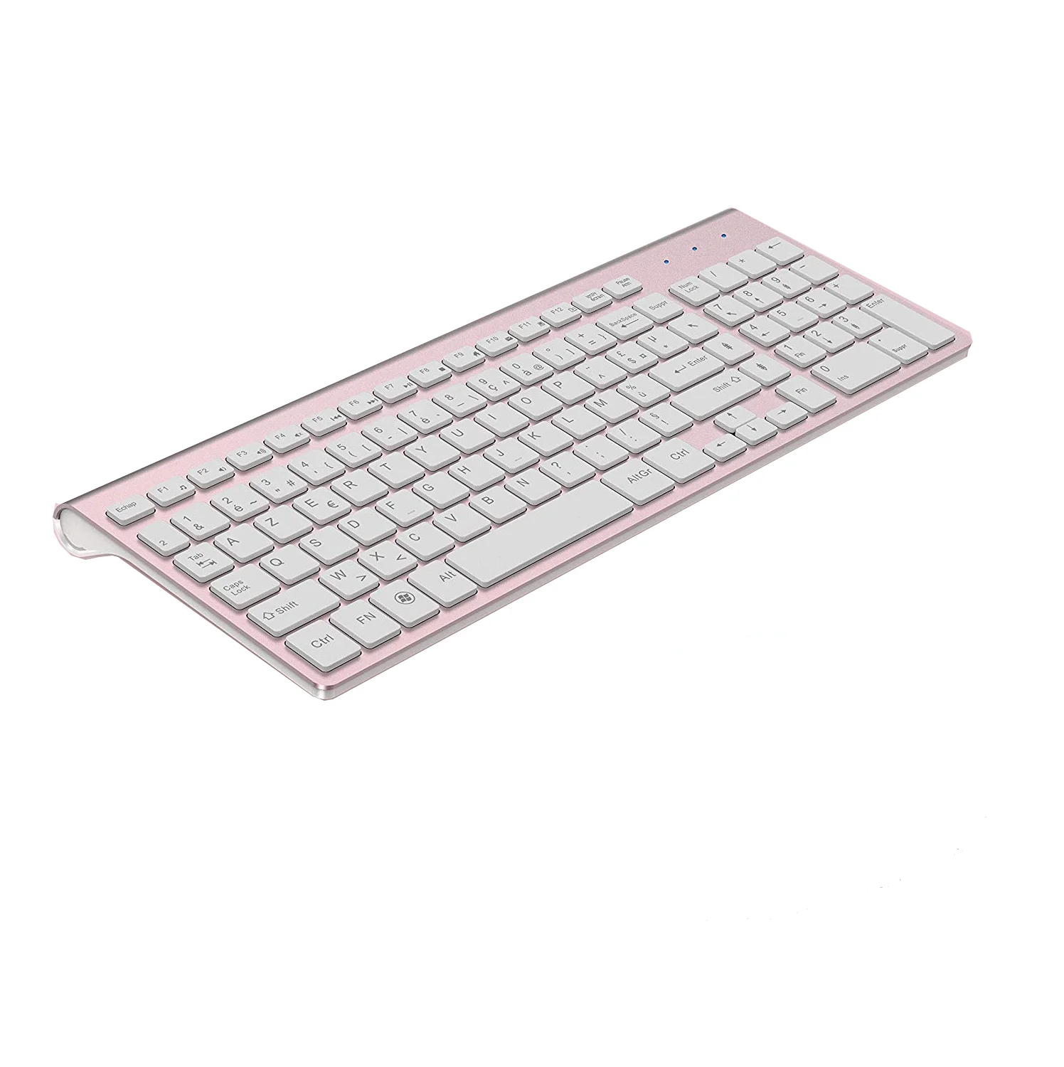Teclado sem Fio Teclado para Computador Francês Rosa Interface Ergonômico Computador Mudo Azerty Portátil tv Usb