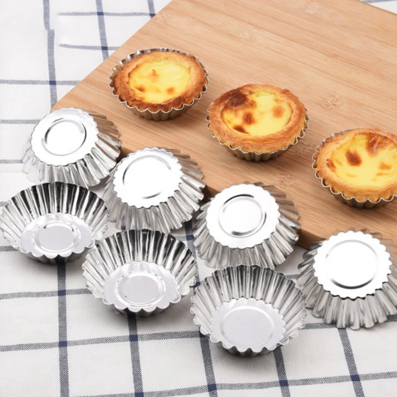100 шт./лот бумажные стаканчики для кексов форма яиц алюминиевая печенья торта