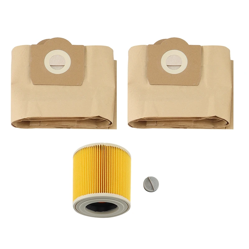 5X пылесборник 1X фильтр для пылесоса KARCHER WD3200.WD3300 A2204 A2656|Запчасти пылесоса| |