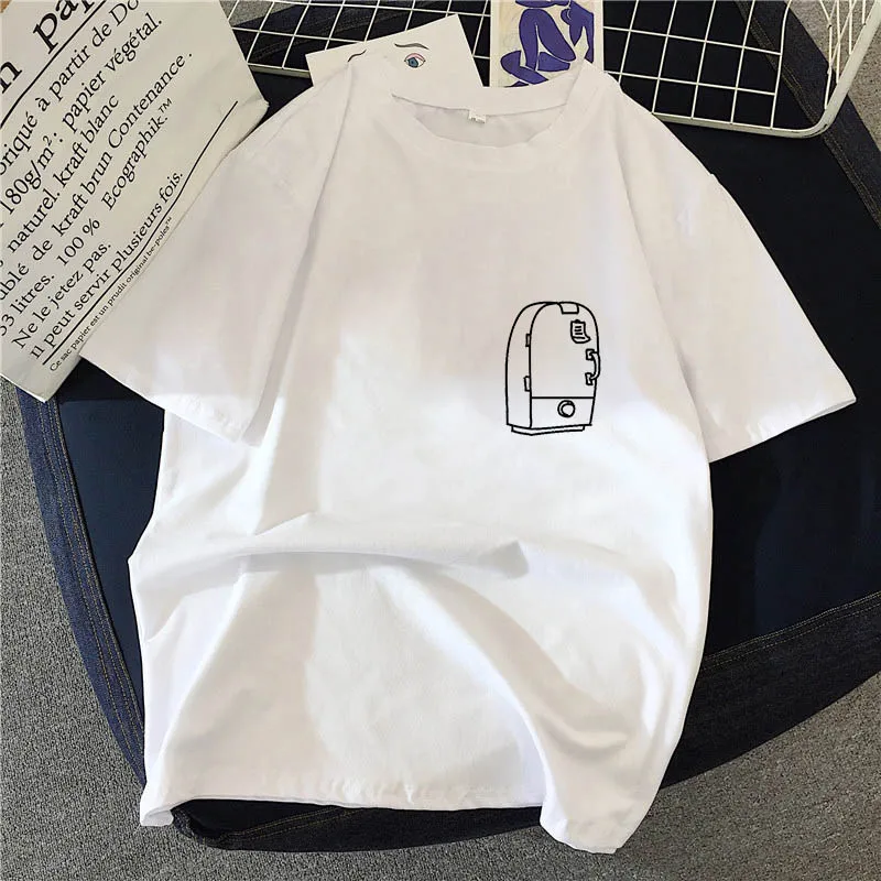 Новая модная Милая женская футболка с холодильник Ulzzang Harajuku Повседневная Летняя -