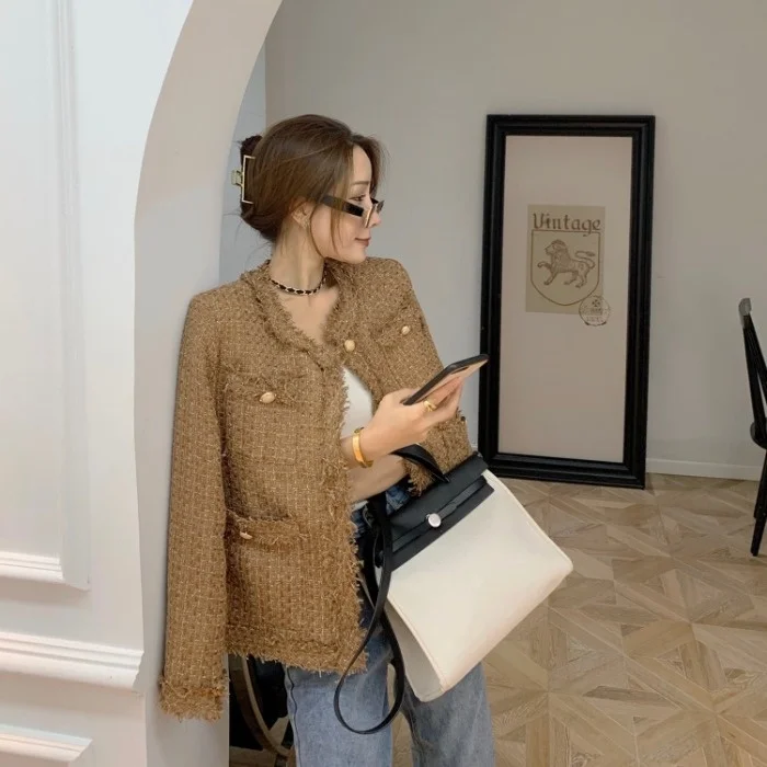 Стильный шикарный кардиган Женский Топ осень 2021 модная короткая куртка Rac |