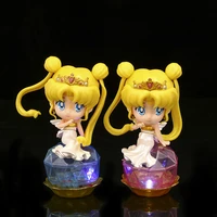 2 sailor moon figures sailor moon ab rewards the moon queen princess toy figurine action figure model with light toys