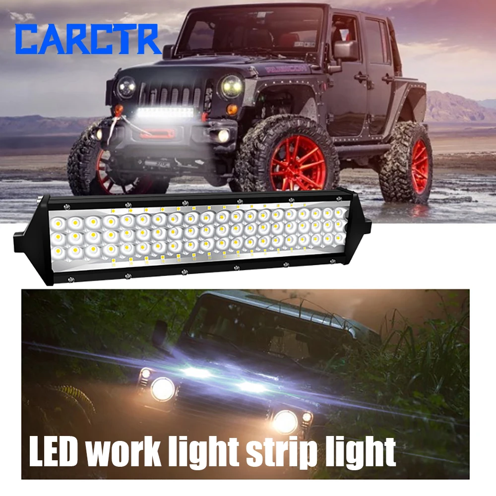 

Светодиодная панель рабочего освещения CARCTR, 5/8 дюймов, 6000 К, 60 Вт, 144 Вт, 264 Вт, IP67, алюминиевая, ультратонкая, 9-30 в, для внедорожников