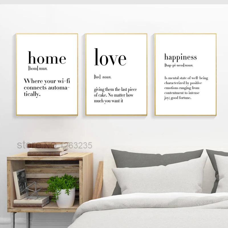 Кухня Любовь Слово стены Искусство скандинавский плакат Холст Картина Ресторан