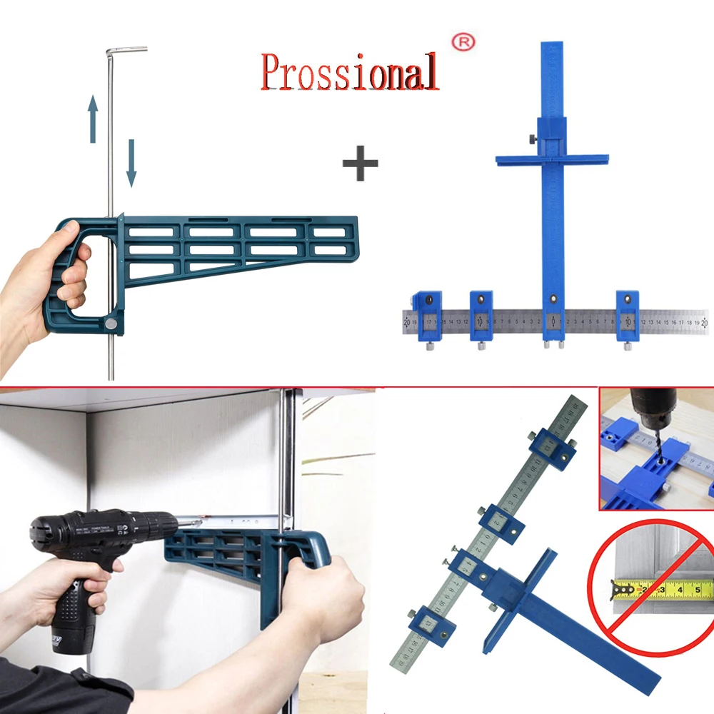 

Drill Guide Sleeve Cabinet Hardware Jig Drawer Pull Wood Drilling Dowelling Hole Jig Furniture Punching Tool True Position Tools