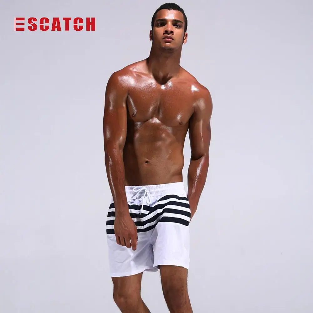 Мужские пляжные шорты для плавания и серфинга мужские полосатые трусы короткие