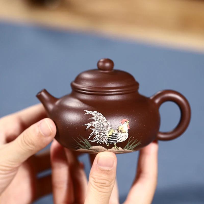 

Yixing authentic famous mine purple clay teapot