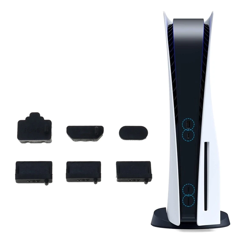 6 шт. Силиконовые пылезащитные заглушки для PS5 PS4 PS3 95AF | Электроника