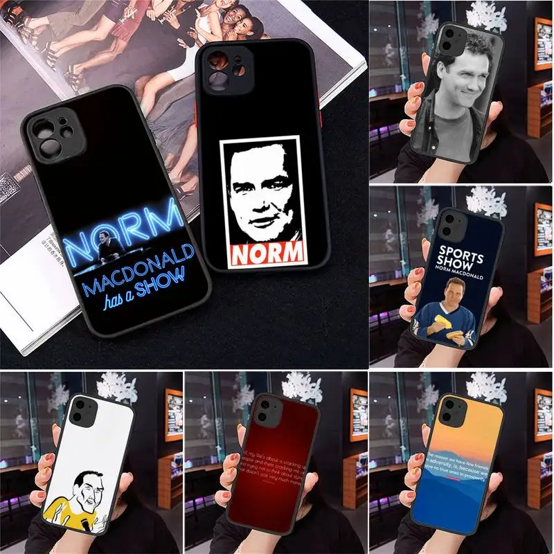 

Norm Macdonald Phone Case For iPhone 13 12 11 Mini Pro XR XS Max 7 8 Plus X Matte transparent Back Cover