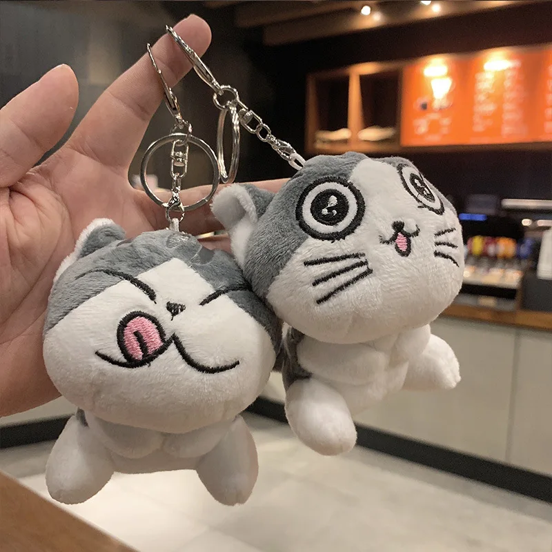 

2021 мультяшный плюшевый брелок с котом милые животные куклы Брелоки сумка маленькая Подвеска подарок для пары брелок