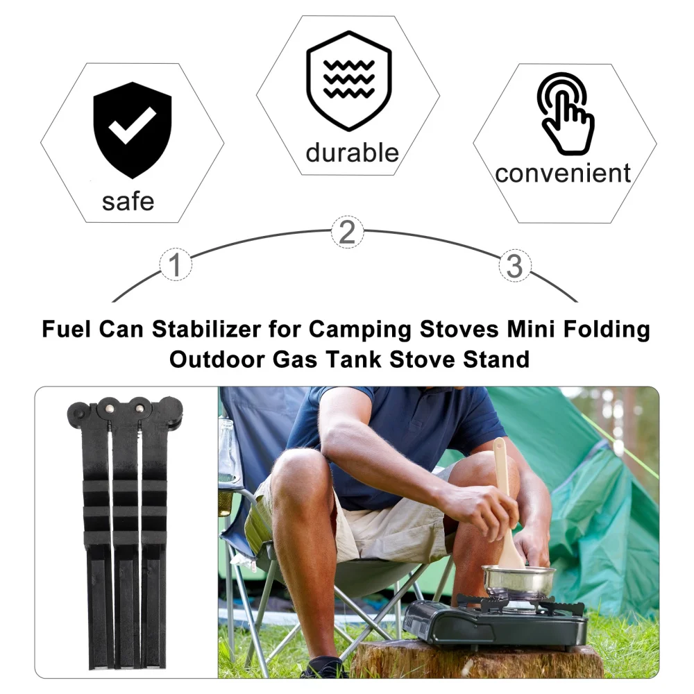 

Canister Stand Gas Tank Bracket Camping Hiking Stove Folding Tripod Stand