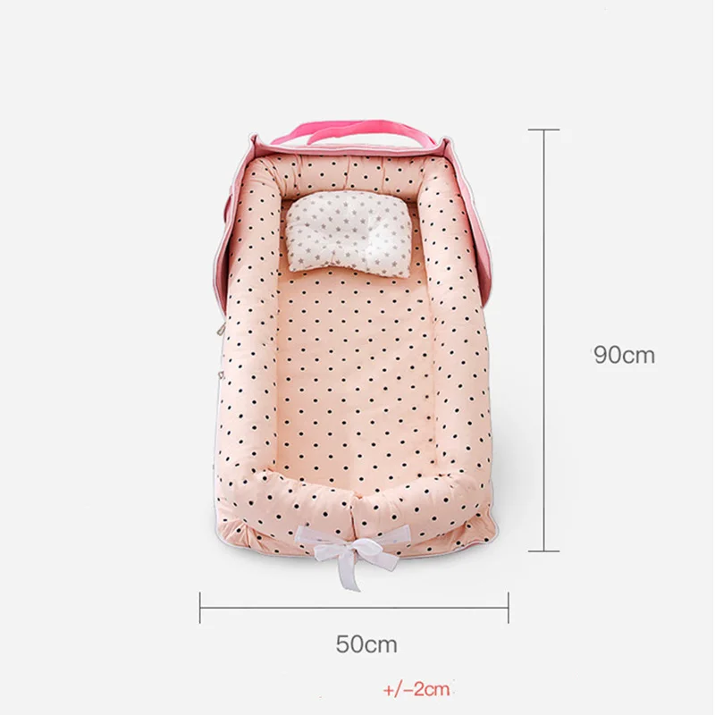 

Portable Newborn Baby Cot Nest Bed For Boys Girls Crib Travel Bed Infant Cotton Cradle Newborn Baby Cradle Crib Bed Bassinet