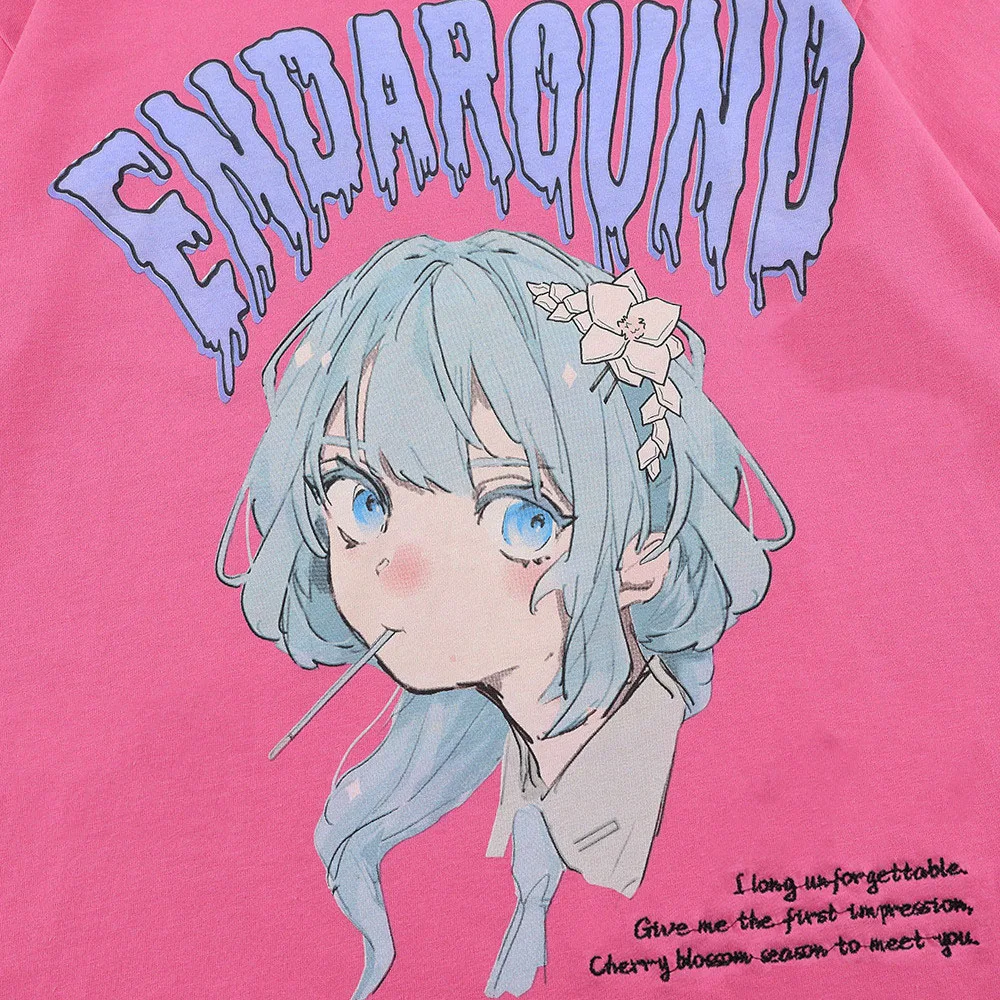 

2021 Summer Loose Short Sleeve Oversized T-shirt y2y Japanese Anime Cartoons Salilor Moon Cotton Harajuku Girl Tee Tops