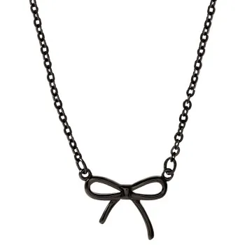 

Simple 925 Sterling Silver Jewelry Black Bow Necklace Women 2020 Forest Fashion New Jewelry XL046/XL048