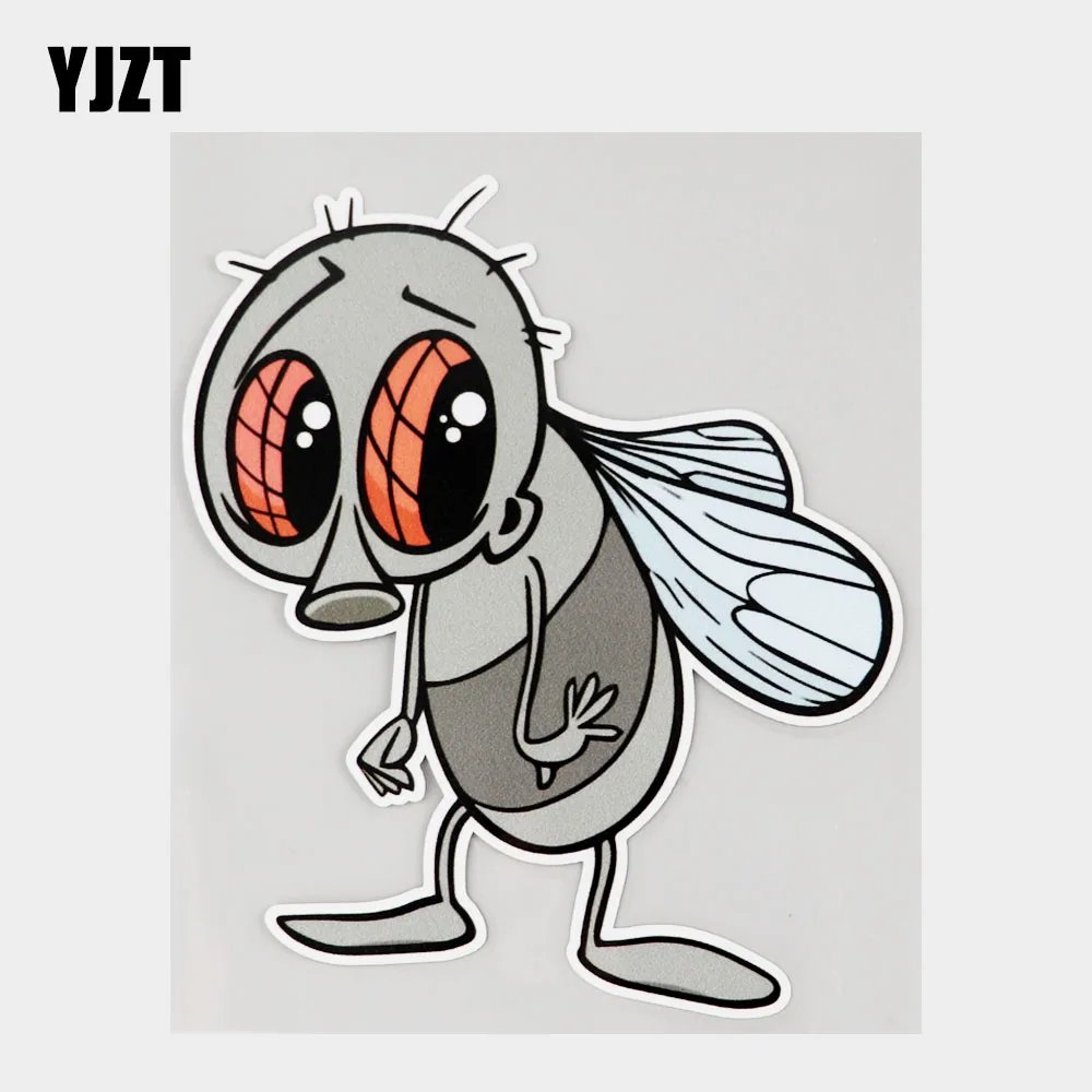 

YJZT 12,8 см × 15,2 см милый летающих насекомых персонажей Автомобильная наклейка из ПВХ наклейка 11C-0114