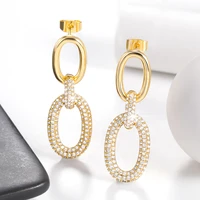 punk cuban chain earrings for women trend hip hop korean style statement tstainless steel earrings bohemian jewelry accessories