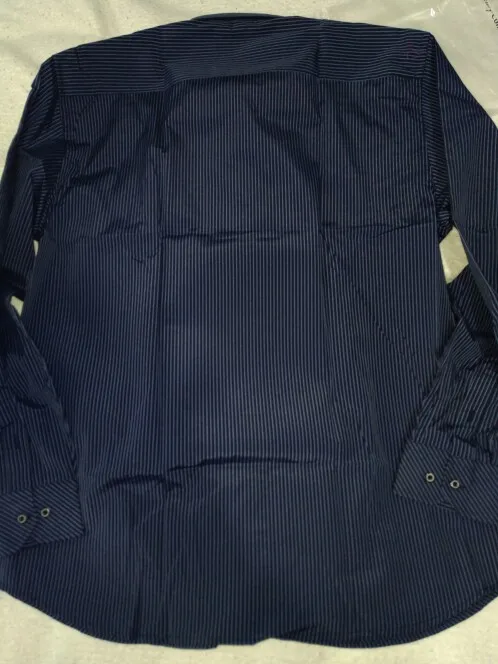 Большие размеры 8XL 7XL 6XL 5XL 4XL, мужская деловая Повседневная рубашка с длинными рукавами, Классическая мужская рубашка в полоску фиолетового и синего цвета