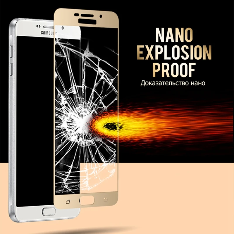 Полноэкранное защитное закаленное стекло для Samsung Galaxy A7 A6 A8 Plus 2018 A750 A3 A5 2016 2017 A520