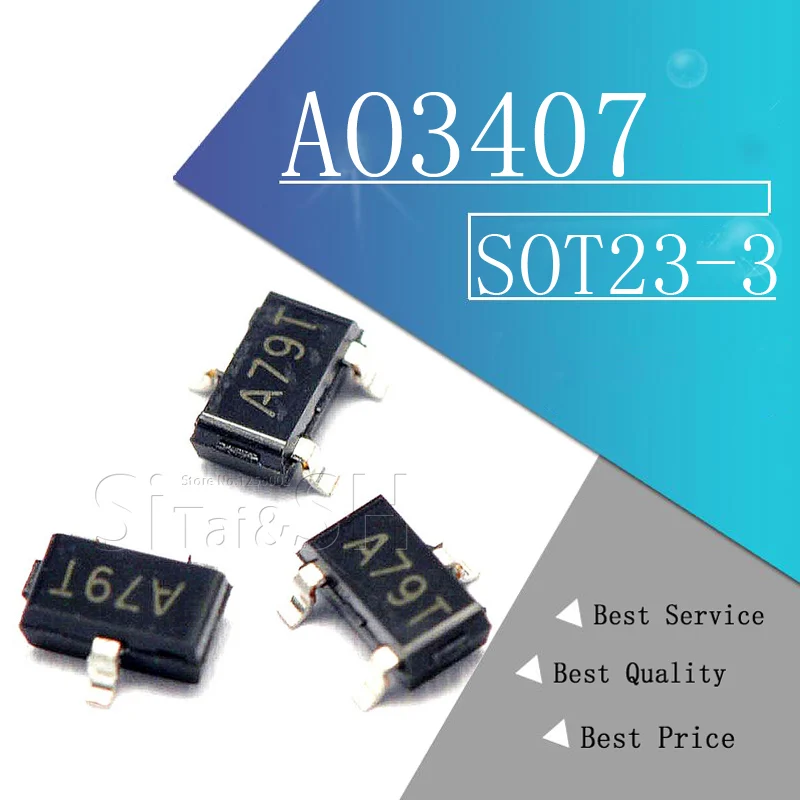50 шт. AO3407 3407 MOSFET A79T MOSFT P Ch 30V 3.6A 64mOhm Новый и оригинальный|Интегральные схемы| |