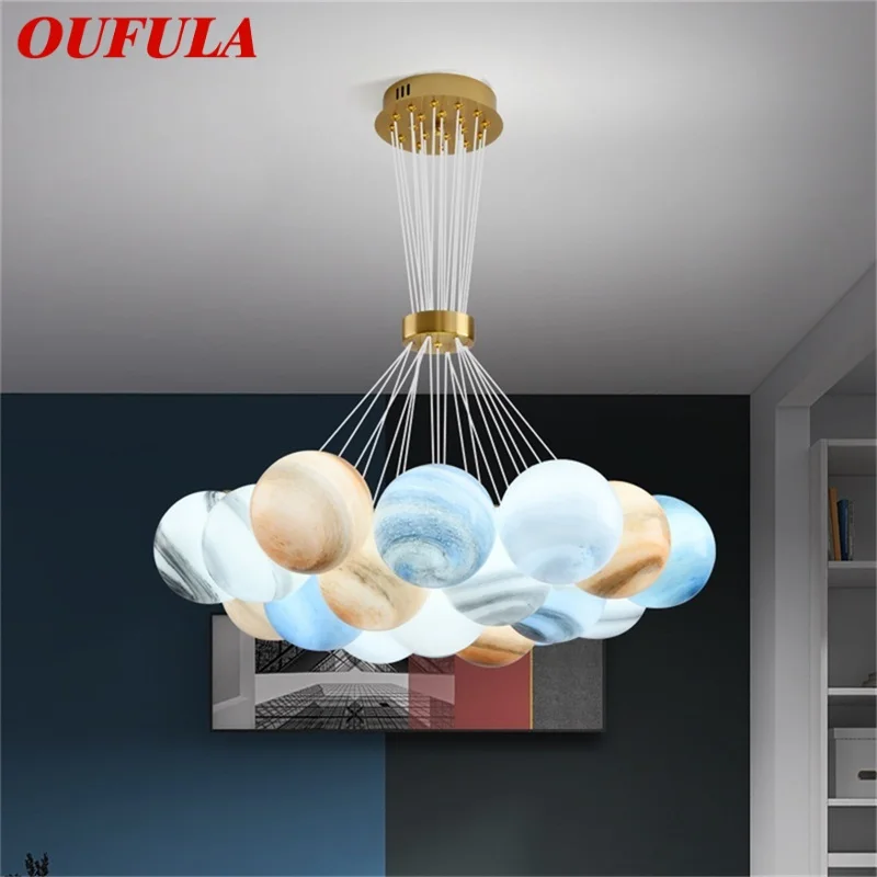 

OUFULA Creative Pendant Lights Modern LED Colorful Balloon Lamps Fixtures for Home Dining Living Room