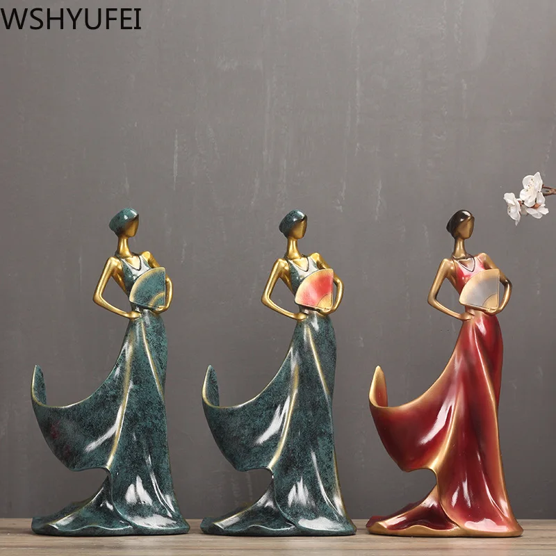 Смолы винные стеллажи красота девушка модель держатель вина статуэтки Украшение