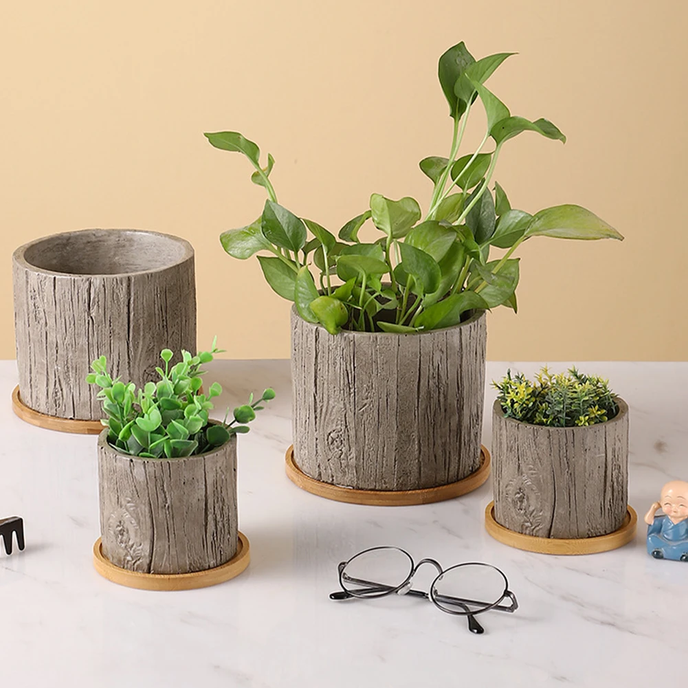 

Cement Clay Flower Pot Various Concrete Planter Vase Home Gardon Decoration Cement Flower Pots FOR BOTH INDOOR OUTDOOR Garden
