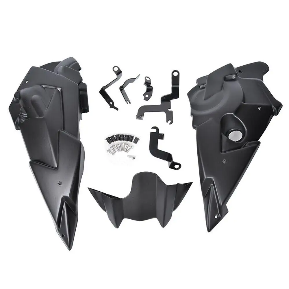 Black ABS Bellypan двигателя обтекатель спойлера с Монтажный комплект для Yamaha FZ-07 MT-07 FZ07 MT07 MT FZ 07 - Цвет: Black