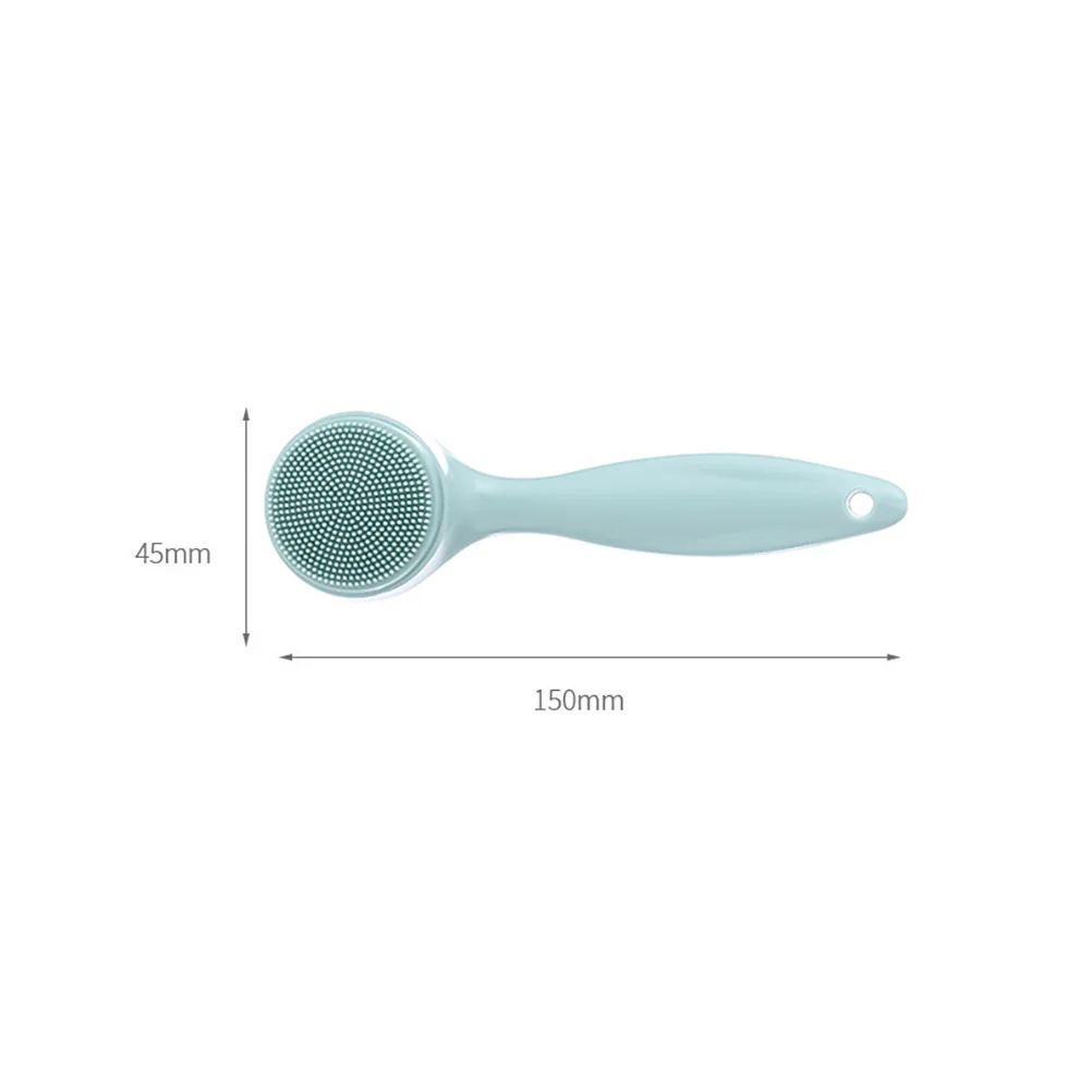 

1 Set Portable Durable Handle Silicone Face Cleansing Brush Scrubber Cleaner Silicone Brush