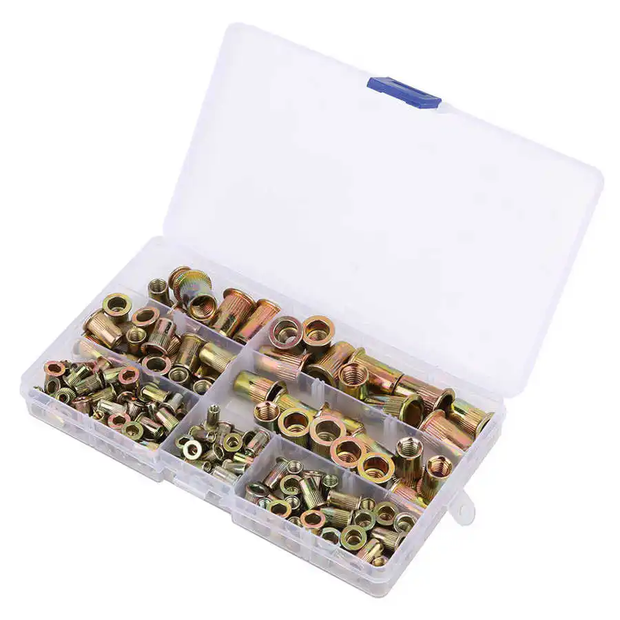 Винтовая гайка 165 шт./кор. Портативный цинковый сплав заклепочная Вставка Гайка