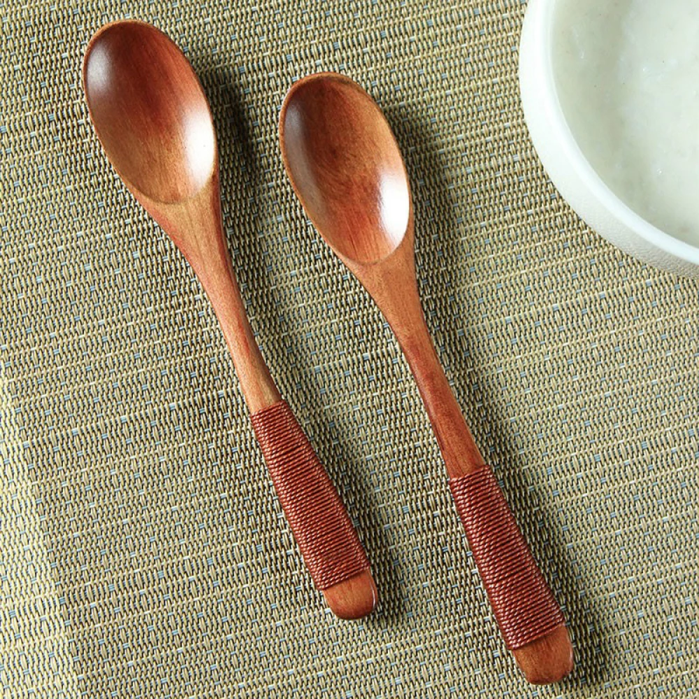 Деревянная ложка дома столовые приборы миска для каши китайский столовая