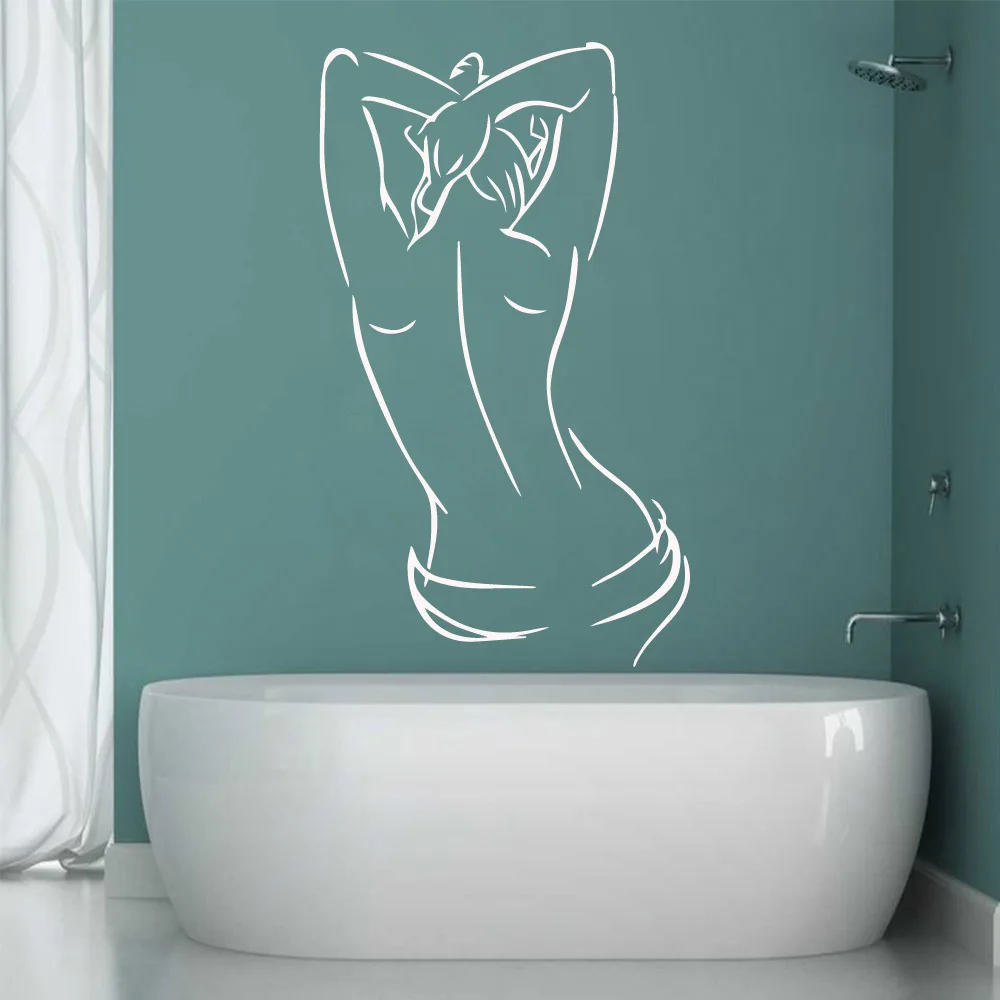 Съемная наклейка из ПВХ с изображением голых женщин на стену для гостиной