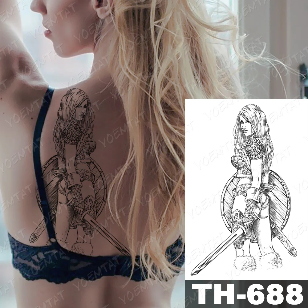 

Waterproof Temporary Tattoo Sticker Rose Clown Girl Flash Tattoos Beauty Portrait Angel Body Art Arm Fake Tatoo Women Men