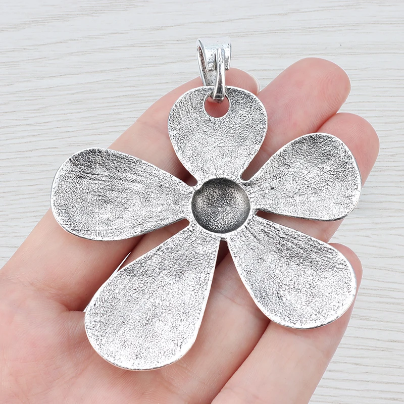 Большие Подвески в виде цветов подвески для растительного ожерелья фурнитура