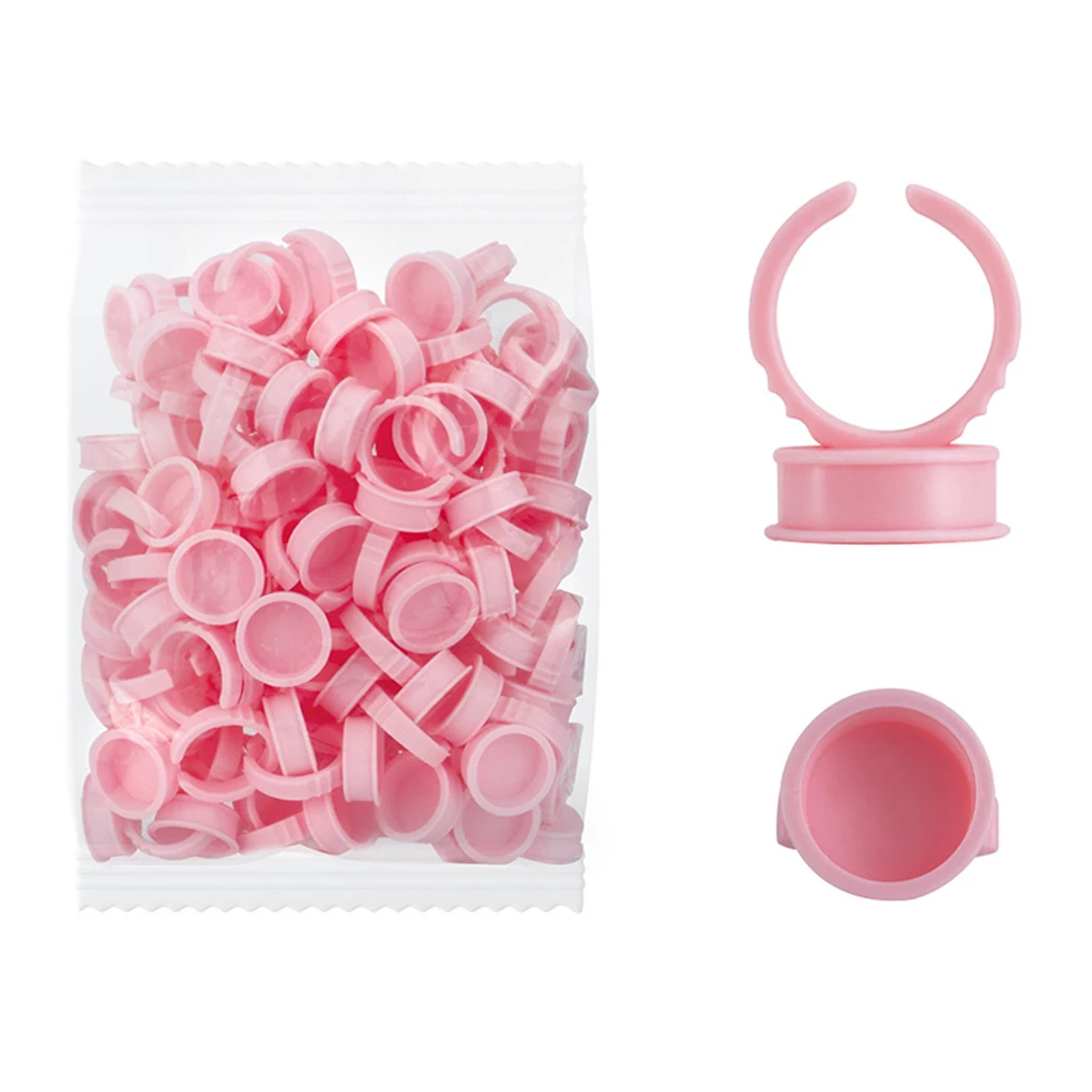 

Ring Holder Makeup Plastic Pigment Ring Container Nail Art Eyelash Extension Pallet Disposable Eyelash Extension Glue Rings
