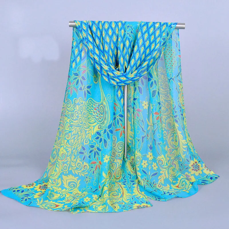 Женские Модные шифоновые шарфы для девочек пончо накидки женский шелковый шарф