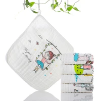 5pcslot muslin cotton baby towel 6 layer handkerchief colorful kid wipe cloth newborn infant face bibs feeding towel toddler
