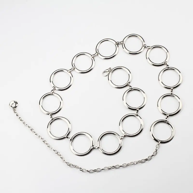 

Women Fashion Casual Elegant Metal Belt Female Fine Decoration All-match Dress Waist Chain Elastic Belt