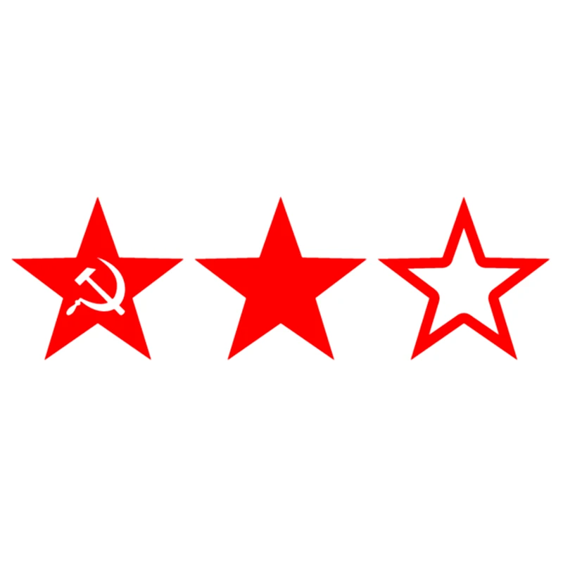 Car Stickers Decor Motorcycle Decals Funny five-pointed star Vinyl Decorative Accessories Waterproof PVC,30cmx9cm