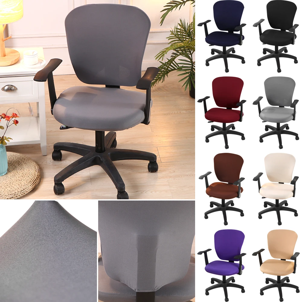 

Gaming Office Chair Cover Solid Color Removable Chairs Computer Case Cushion Covers Gamer Armchair Home Leisure Universal Size