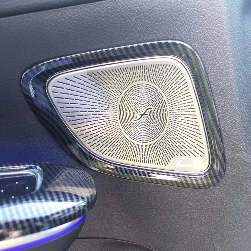 

4 шт., декоративные кольца из углеродного волокна для Mercedes Benz C Class W206 C260 C200 2022