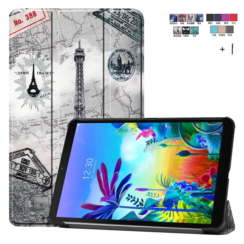 Чехол с принтом для LG G Pad 5 10 1 ''тонкий кожаный флип чехол подставкой 1'' Capa