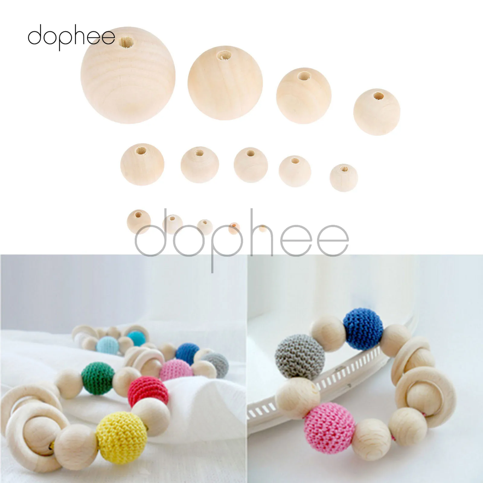 Бусины из натурального дерева dophee 50 600 шт.|Поделки дерева| |