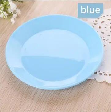 F511 Blue FEIGO, 1 шт., обеденные тарелки, красочная посуда, фруктовое блюдце, пищевые пластиковые тарелки для закусок, кухонные принадлежности, тарелки F511 - Цвет: F511 Blue