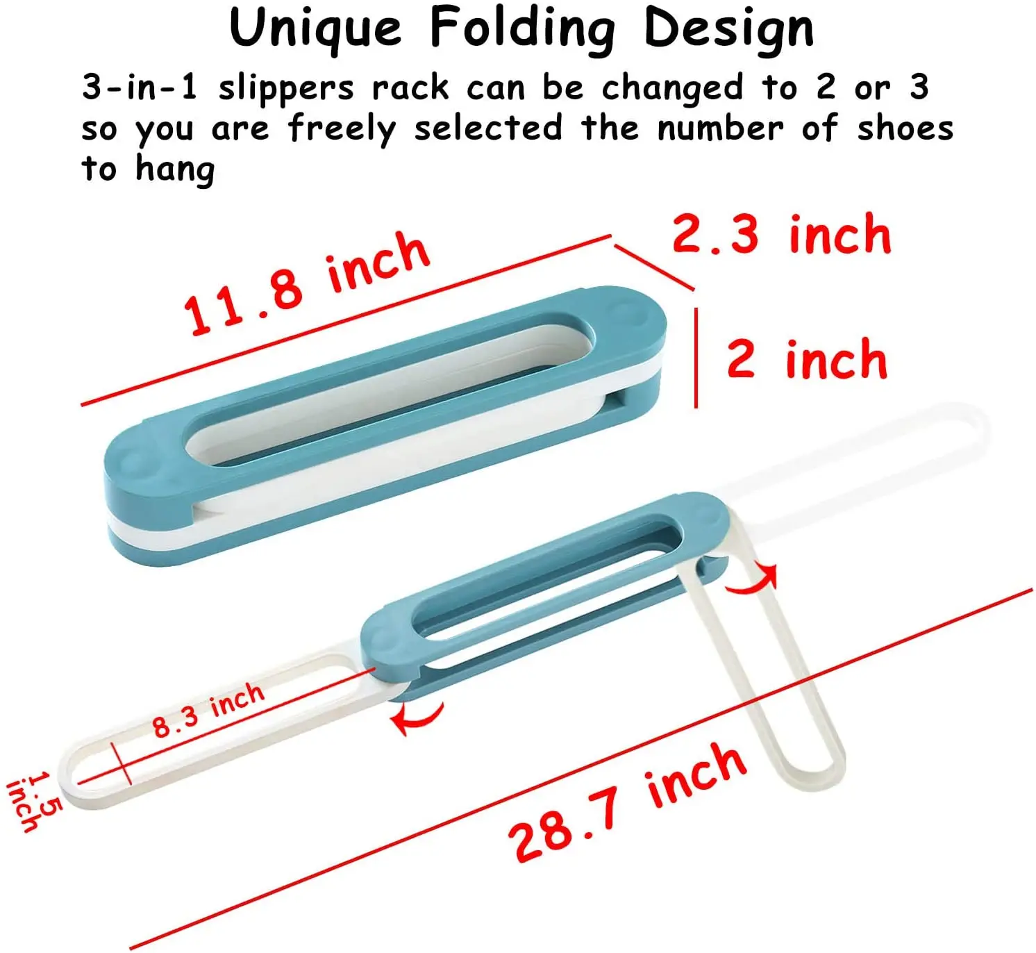 

Slippers Rack Hanging Shoe Organizers,3 in 1 Folding Holder Shoes Hanger Wall Mounted Shoe and Bathroom Towel Organizer Rack