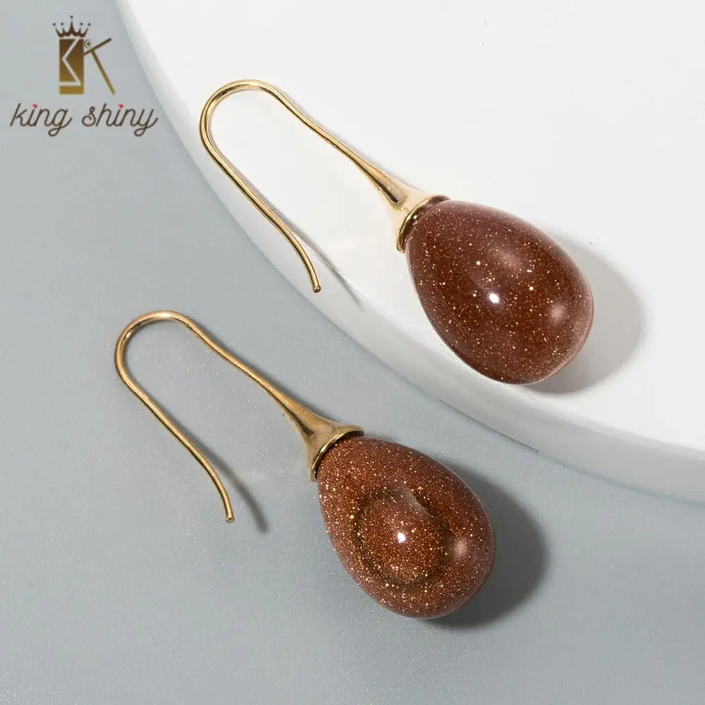 

Natural Austria Crystal Statement Dangle Earrings Luxury Simple Design Multi Color Tear Shape Woman Wedding Party Drop Earrings